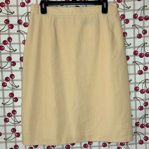 Vintage Butter Yellow Pencil Skirt